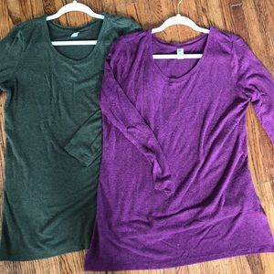 Old Navy long sleeve maternity tunic bundle